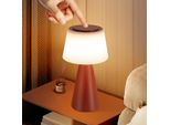 Zmh Lampada Da Tavolo Lampada Da Letto Ricaricabile Led 3600Mha Lampada Da Tavolo Senza Fili Lampada Dimmerabile A Tocco Con Batteria Rossa Ricaricabile Usb Lampade Da Tavolo Per Soggiorno Moderno Camera Da Letto Esterna