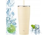 Tazza Termica Con Cannuccia Per Bevande Fredde Zojirushi SX-HA89H-CM 890Ml Beige