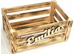 Cassa In Legno Bruciato Con Scritte - 22,5X14,5X12,5 Cm - Cassa Decorativa D'epoca - Cassa Di Legno Per Riporre Gli Oggetti