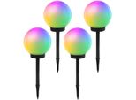 4X Lampada Solare A Led Da Giardino 30Cm Rgb IP44
