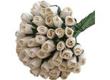 Rosen Chiuso 6Mm 50Pcs Fiori Di Carta Di Gelso Per Scrapbooking, Avorio Scuro