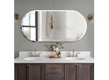 Artloge Specchio Da Parete Moderno, Specchio Decorativo Ovale Senza Cornice, Specchio Da Ingresso A Parete, Per Bagno Soggiorno Camera Da Letto 50X100Cm