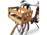 Portapacchi Anteriore Per Bicicletta - Portapacchi Anteriore Per Bicicletta - Portapacchi Anteriore Per Bicicletta Red Loon - Portapacchi Anteriore In Acciaio/Legno - Portapacchi Anteriore Universale - Citybike Olandese - Incl. Cassa Di Vino In Legno