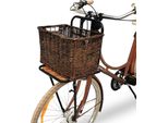 Portapacchi Anteriore Per Bicicletta - Portapacchi Anteriore Per Bicicletta - Portapacchi Anteriore Per Bicicletta Red Loon - Portapacchi Anteriore In Acciaio/Legno - Portapacchi Anteriore Universale - Incl. Cestino Per Bicicletta In Rattan