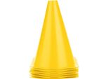 6PCS 18 Cm Calcio Allenamento Coni Calcio Barriere Plastica Porta Marcatore Accessori (Giallo)