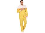 Birra Party Costume Giacca Pantaloni Carnevale Evento Outfits, Taglia: 48 - 50 (M) Colore: Giallo