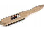 Spazzola Metallica Con 5 File E Manico In Legno Polax