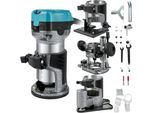 Utensile Per Fresatura Vevor, Fresatrice Per La Lavorazione Del Legno Da 710 W Con 3 Pinze, Fresatrice Per La Lavorazione Del Legno Con Base Fissa E A Tuffo E Inclinazione E Offset, Fresatrice Per La Lavorazione Del Legno Con Alloggiamento In Alluminio E Velocità Di Rotazione Variabile, Fresatrice Per La ...