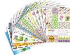80G Blocco Di Motivi A4 16 Fogli 28 Motivi Bloom Spring Happy Color