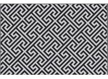 Fortuna Lai Tappeto Da Esterno Tappeto In Plastica Design Double-Face Idrorepellente Per Terrazza E Balcone Nero E Bianco 152 X 243 Cm