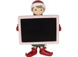 Clayre & Eef Figura Decorativa Elfo 18X15X23 Cm Plastica Rossa