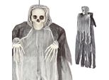 Scheletro Decorazione Halloween Appeso Figura Casa Stregata Spaventoso Sfondo Decorazione Festa Horror, Colore: Grigio