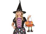 Halloween Candy Bag Dolcetto O Scherzetto Strega Zucca Borsa Spaventosa Costume Accessorio Adulti, Colore: Arancione