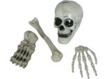 Scheletro Horror Decorazione Spaventosa Teschio Osso Set Halloween Party, Colore: Bianco