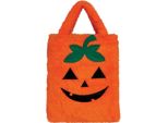 Borsa Zucca Halloween Faccia Di Zucca Peluche Cestino Zucca Design Raccapricciante Sorriso Decorazione Divertente Accessorio Per Feste Arancione Verde Maniglia, Colore: Nero