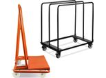 Aopunly Carrello Porta Pannelli Carrello Di Trasporto Per Pannelli Porte Finestre Fino A 1000 Kg Arancione