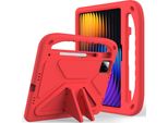 Custodia Protettiva Per Xiaomi Pad 7 / Pad 7 Pro, Leggera Custodia Per Bambini In Eva Con Maniglia E Supporto Rosso