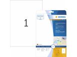 Herma Special - Opaco - Autoadesivo Permanente - Trasparente - A4 (210 X 297 Mm) 25 Etichette Etichette In Pellicola