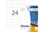 Herma Special - Etichette Autoadesive Permanenti In Film Opaco - Bianco - 66 X 33,8 Mm - 600 Etichette (25 Fogli X 24) (4691)