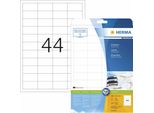 Herma Premium - Carta - Opaca - Autoadesiva Permanente - Bianco - 48,3 X 25,4 Mm 1100 Etichette (25 Fogli X 44) Etichette Laminate