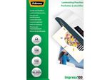 Fellowes Pouches Per Laminazione - 100 Micron - Confezione Da 100 - 216 X 303 Mm Pouches Per Laminazione
