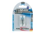 Ansmann 5035222 1X2 Ansmann Batteria Ricaricabile Nimh 1100 Micro Aaa 1050 Mah
