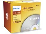 Philips CW7D2NJ10 - 10 X CD-RW - 700 Mb (80 Min) 4X - 12X - Jewel Case (Schachtel)