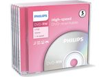 Philips DN4S4J05F - 5 X DVD-RW - 4.7 Gb (120 Min.) 1X - 4X - Jewel Case (Schachtel)
