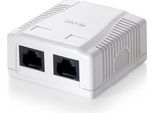 Equip Aufputzdose Cat5E 2-Port 2X RJ45 Utp Prem. Ral 9010 Ws Polybeutel