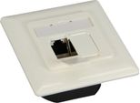 Inline® 75602H Scatola Di Connessione Da Incasso Cat.6, 2X Presa RJ45, Bianco RAL9010, Orizzontale