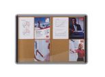 Espositore Nobo Porta Scorrevole Pannello Posteriore In Sughero 12 X Din A4 Spedizione