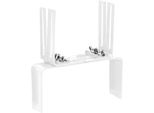 Siena Garden Supporto Per Cassette Ad H Montato Bianco, 1 Coppia