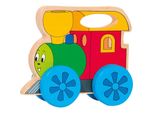 Treno Giocattolo Locomotiva In Legno Ferrovia Figura In Legno Colorata In Legno