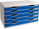 Cassettiera Exacompta Modulo A3 5 Cassetti Chiusi Blu
