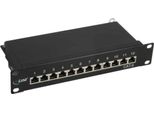 Inline - Patch Panel - Rack Montierbar - RJ-45 X 12 - Schwarz, Ral 9005 - 1U - 25.4 Cm (10")"