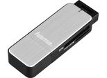 Hama Lettore Usb 3.0 Slim, Micro Sd, Micro Sdxc, Micro Sdhc, Mmc, Sd, Sdhc,Sdxc, Corpo In Metallo, UHS-1, Grigio, Blister