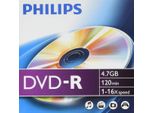Philips DM4S6S10F - 10 X DVD-R - 4.7 Gb 120 Min 16X - Slim Jewel Case