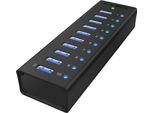 Raidsonic Icy Box IB-AC6110 - Hub - 10 X Superspeed Usb 3.0 - Desktop
