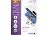 Fellowes Pouches Di Laminazione Superquick Enhance 80 Micron - 80 Micron - Confezione Da 100 - Lucido - Trasparente - A4 (210 X 297 Mm) Pouches Di Laminazione