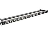 Inline 76824C - Pannello Patch (Pannello Cieco) - Montabile A Rack - Nero - 0,5U - 48,3 Cm (19") - 24 Porte (76824C)"