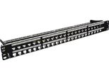 Inline 76848C - Pannello Patch (Pannello Cieco) - Montabile A Rack - Nero - 1U - 48,3 Cm (19") - 48 Porte (76848C)"