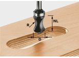 Festool Hw S8 R16/NL32 Fresa A Maniglia 19 X 19 X 68 X 16 X 8 Mm ( 491033 ) Per Frese Of 900, Of 1000, Of 1010, Of 1010 R, Of 1400, Of 2000, Of 2200