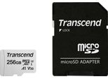 Transcend 300S - Scheda Di Memoria Flash (Adattatore Incluso) - 256 Gb - A1 / Classe Video V30 / UHS-I U3 / Classe10 - Microsdxc