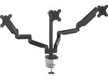 Fellowes Platinum Series Triple Arm - Supporto Da Scrivania Per 3 Monitor (Braccio Regolabile) - Alluminio - Nero - Dimensioni Schermo: Fino A 68,6 Cm (Fino A 27 Pollici)