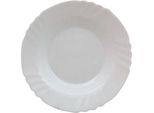 Bormioli Rocco 6181502 Piatto Fondo Ebro, 23,5 Cm, Vetro Opalino, Bianco - Confezione Da 6