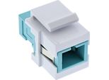 Inline® Fibra Ottica Accoppiatore Keystone A Scatto Bianco, Simplex Sc/Sc, Multimodale, Turchese, Manicotto In Ceramica