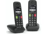 Gigaset E290 Duo - Telefono Cordless Con Id Chiamante - Eco Dect\Gap - Nero + Portatile Aggiuntivo