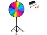 Costway 24" Ruota Della Fortuna Giocattolo A Colori Per Giochi Di Lotteria, Giochi Di Parole φ60Cm"