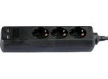 Prese Di Corrente A 3 Vie - Nero - Usb - IP20 - Cavo Da 1,5 M