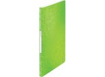 Leitz 4631-00-54 Cartella Wow Leitz, A4, Pp, Con 20 Tasche, Verde-Metallo